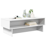 Coffee Table White 100 x 46 x 35 cm Engineered Wood - Side View
