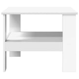 Coffee Table White 57 x 55 x 45 cm Engineered Wood - 45-Degree Angle