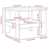 Coffee Table White 57 x 55 x 45 cm Engineered Wood - Extra Image