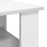 Coffee Table White 90 x 50 x 45 cm Engineered Wood - Low Angle
