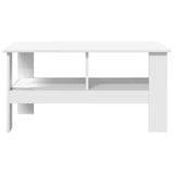 Coffee Table White 90 x 50 x 45 cm Engineered Wood - 45-Degree Angle
