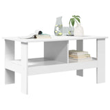 Coffee Table White 90 x 50 x 45 cm Engineered Wood - Side View