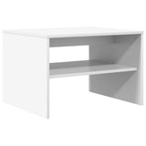 Coffee Table White 60 x 50 x 40 cm Engineered Wood - Close-Up Angle