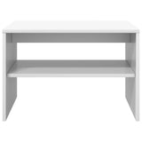 Coffee Table White 60 x 50 x 40 cm Engineered Wood - 45-Degree Angle