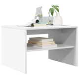Coffee Table White 60 x 50 x 40 cm Engineered Wood - Side View