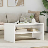 Coffee Table White 80 x 50 x 40 cm Engineered Wood