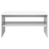 Coffee Table White 80 x 50 x 40 cm Engineered Wood - 45-Degree Angle
