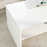 Coffee Table White 100 x 50 x 40 cm Engineered Wood - Top-Down View