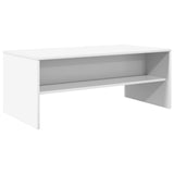 Coffee Table White 100 x 50 x 40 cm Engineered Wood - Close-Up Angle