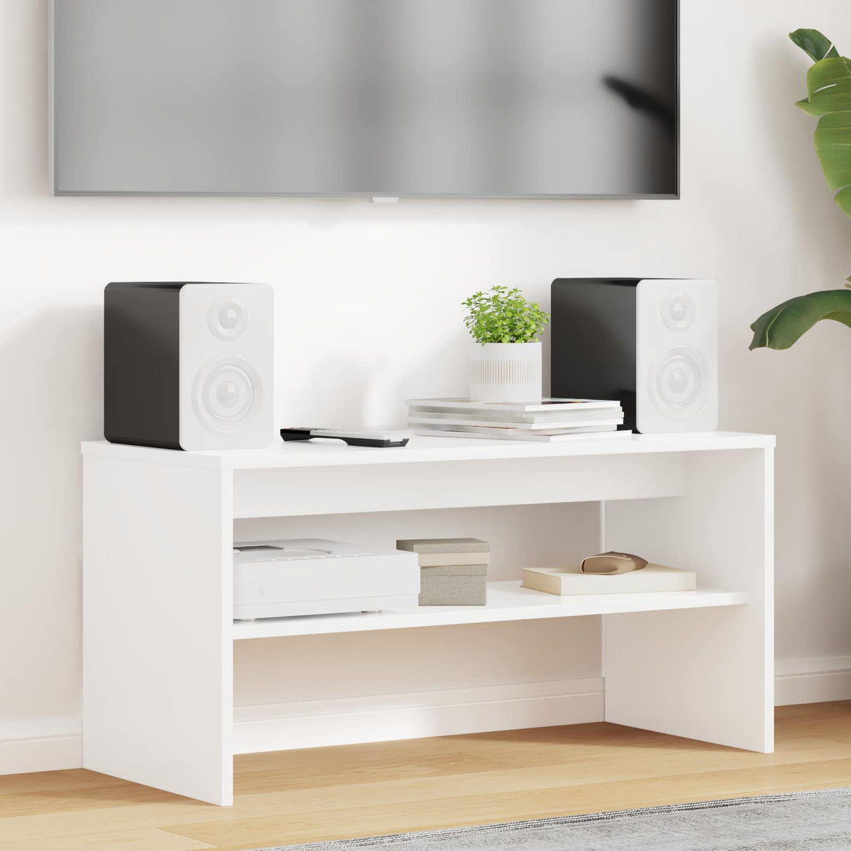 TV Cabinet White 80 x 35 x 40 cm Engineered Wood