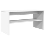 TV Cabinet White 80 x 35 x 40 cm Engineered Wood - Front View