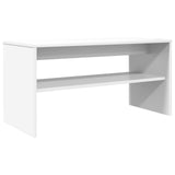 TV Cabinet White 80 x 35 x 40 cm Engineered Wood - Close-Up Angle