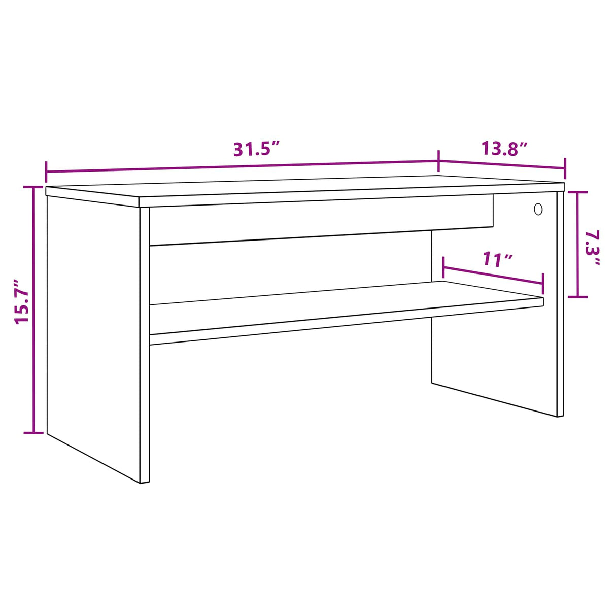TV Cabinet 80 x 35 x 40 cm White Engineered Wood