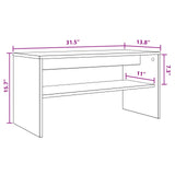 TV Cabinet 80 x 35 x 40 cm White Engineered Wood