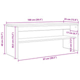 TV Cabinet White 100 x 35 x 40 cm Engineered Wood