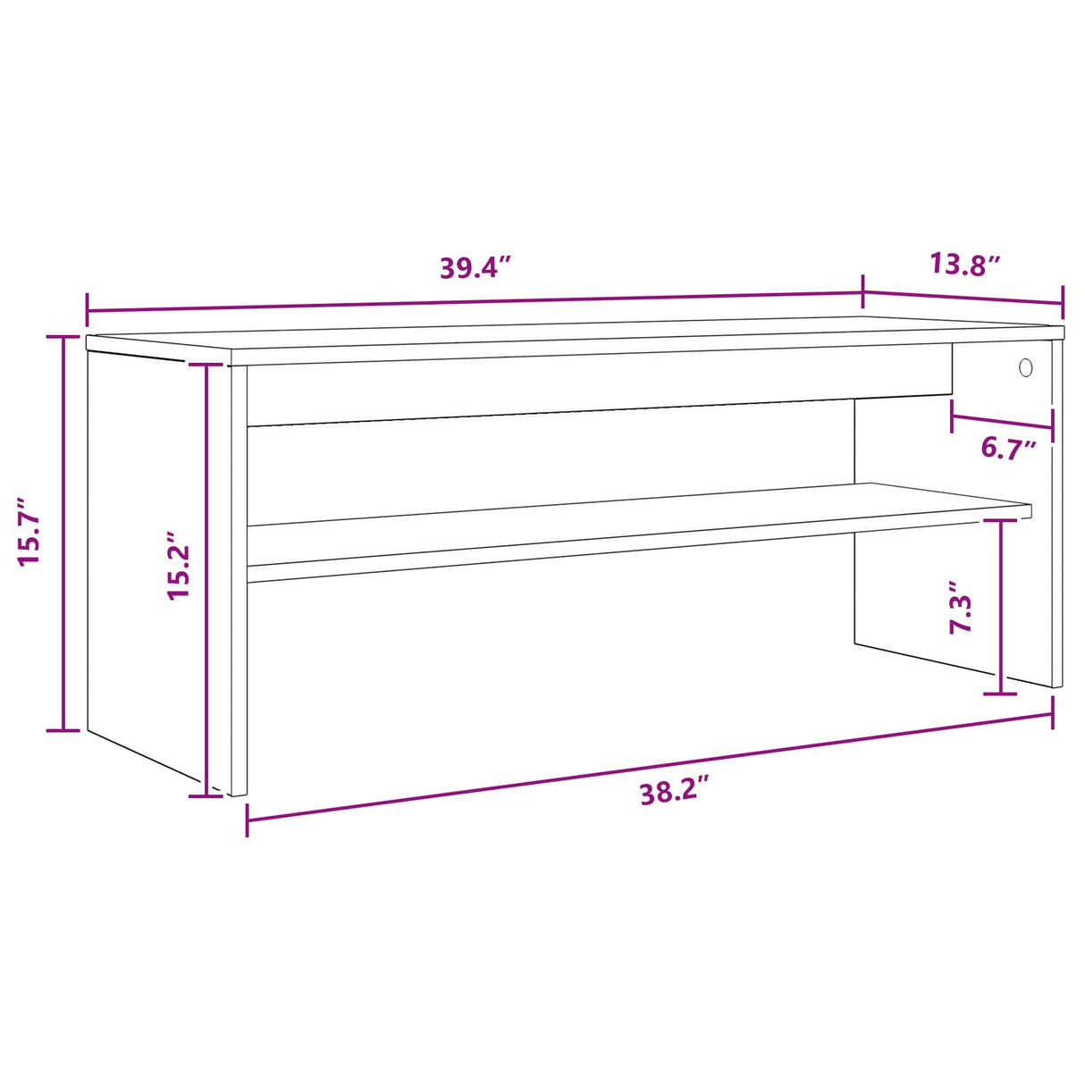 TV Cabinet White 100 x 35 x 40 cm Engineered Wood