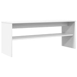 TV Cabinet 100 x 30 x 40 cm White Engineered Wood - Front View