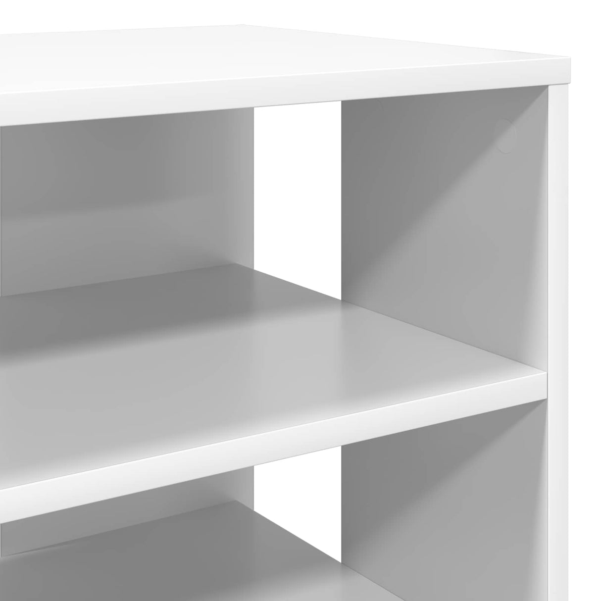 Shoe Cabinet with Shelf 2 pcs White Engineered Wood