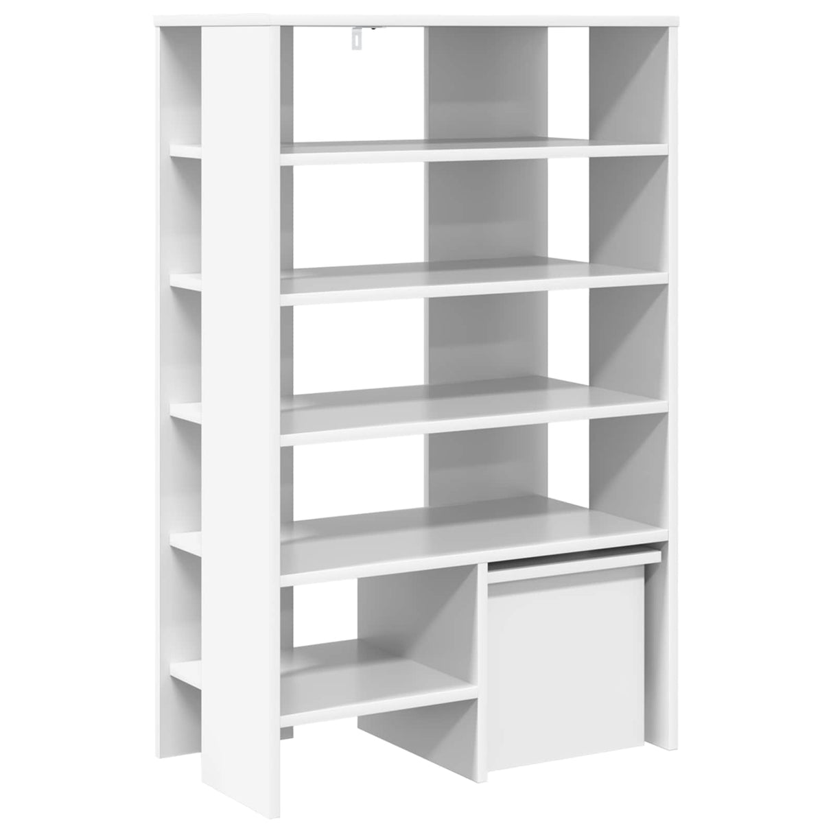 Shoe Cabinet with Shelf 2 pcs White Engineered Wood