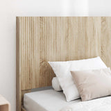 Bed Frame with Storage and Headboard Sonoma Oak 90 x 190 cm - Side View