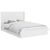 Bed Frame with Storage and Headboard White 150 x 200 cm