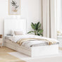 Bed Frame with Storage and Headboard White 90 x 190 cm