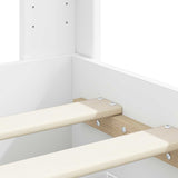 Bed Frame with Storage and Headboard White 150 x 200 cm - Extra Image