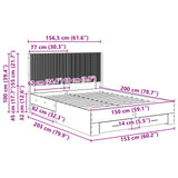 Bed Frame with Storage and Headboard White 150 x 200 cm - Extra Image