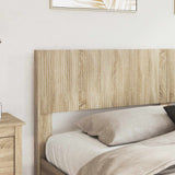 Bed Frame with Storage and Headboard Sonoma Oak 180 x 200 cm - Side View