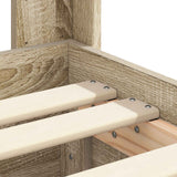 Bed Frame with Storage and Headboard Sonoma Oak 90 x 190 cm - Extra Image