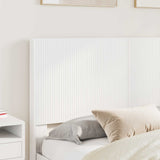 Bed Frame with Storage and Headboard White 150 x 200 cm - Side View
