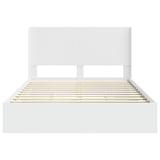 Bed Frame with Storage and Headboard White 150 x 200 cm