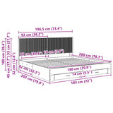 Bed Frame with Storage and Headboard White Engineered Wood