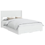 Bed Frame with Storage and Headboard White 150 x 200 cm