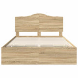 Bed Frame with Drawer Sonoma Oak 150 x 200 cm Engineered Wood