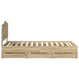 Bed Frame with Drawer Sonoma Oak 90 x 190 cm Engineered Wood - Extra Image