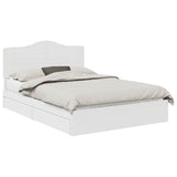 Storage Bed with Drawer White 150 x 200 cm Engineered Wood