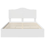 Storage Bed with Drawer White 150 x 200 cm Engineered Wood