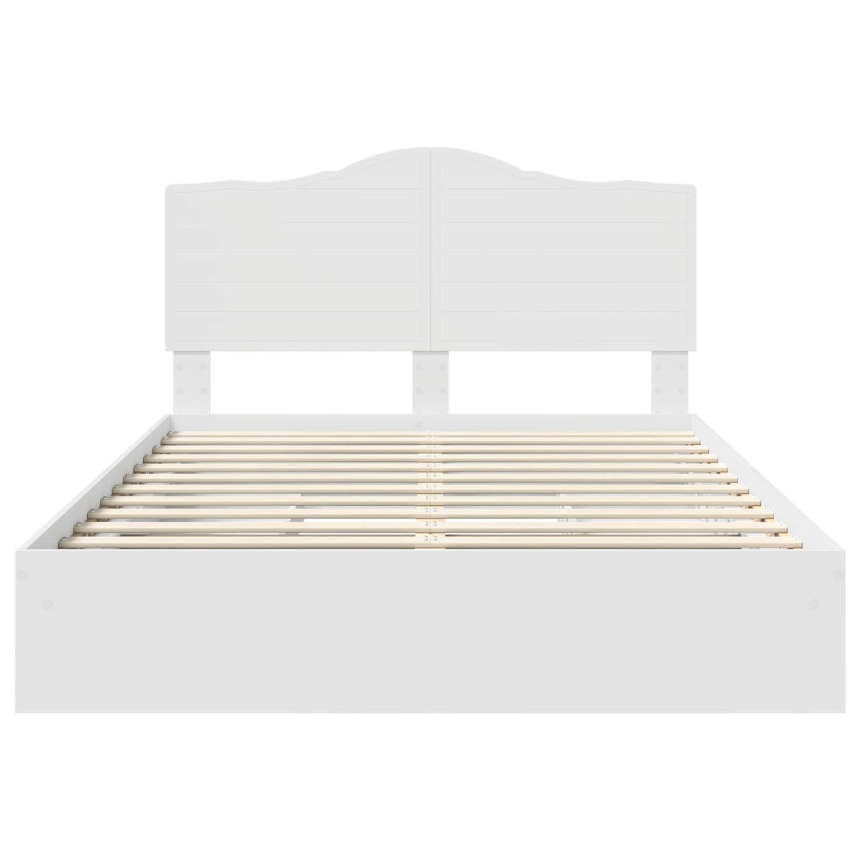 Storage Bed with Headboard White 150 x 200 cm Engineered Wood