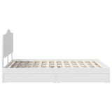 Storage Bed with Drawer White 150 x 200 cm Engineered Wood