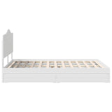 Storage Bed with Headboard White 150 x 200 cm Engineered Wood - Extra Image