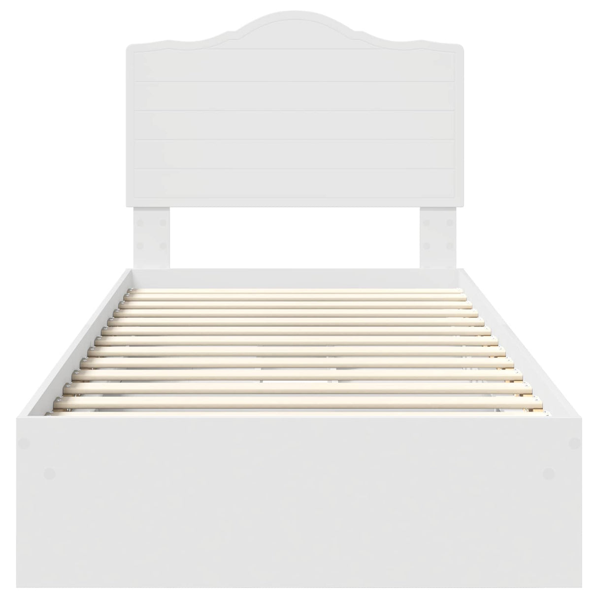 Storage Bed with Headboard White 90 x 190 cm Engineered Wood