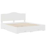Bed Frame with Headboard White 180 x 200 cm Engineered Wood