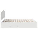Bed Frame with Headboard White 180 x 200 cm Engineered Wood