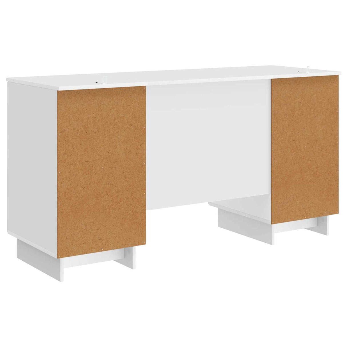 Desk White Engineered Wood 142.5 x 50 x 75 cm