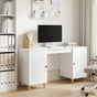 Desk White 142.5 x 50 x 75 cm Engineered Wood