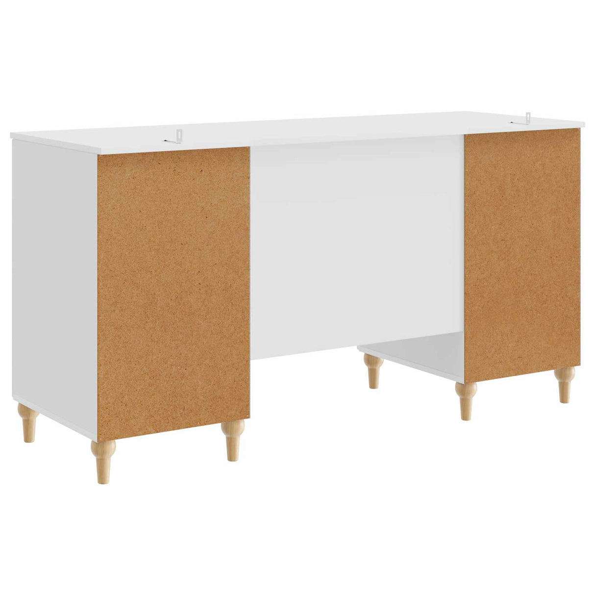 Desk with Shelf White 142.5 x 50 x 75 cm Engineered Wood