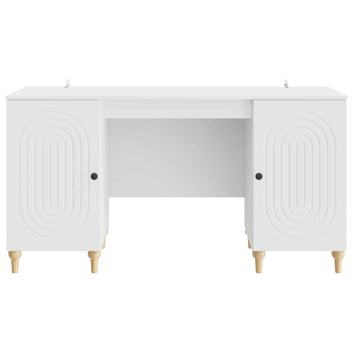 Desk with Shelf White 142.5 x 50 x 75 cm Engineered Wood