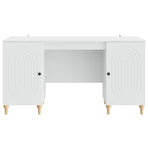 Desk White 142.5 x 50 x 75 cm Engineered Wood