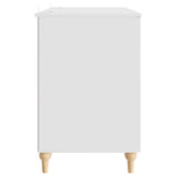 Desk with Shelf White 142.5 x 50 x 75 cm Engineered Wood